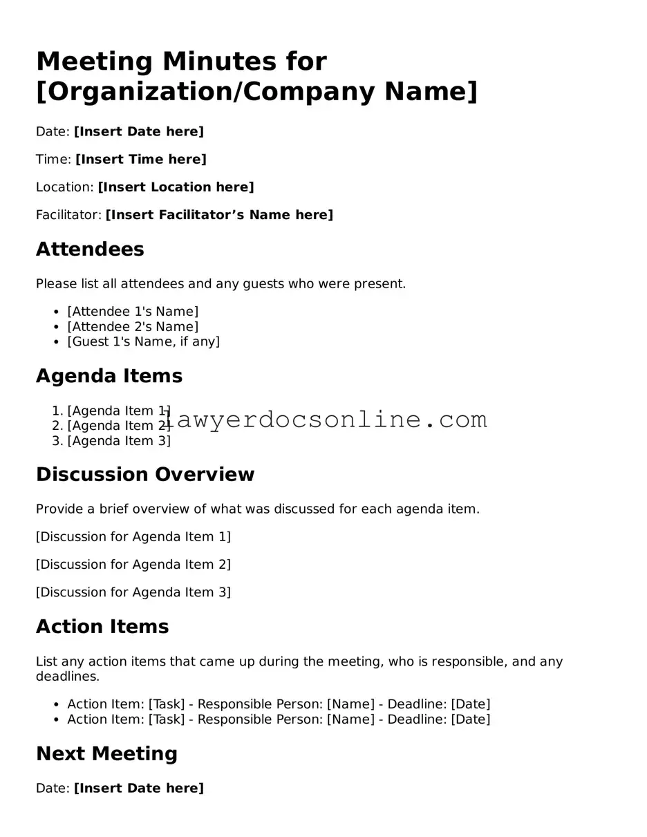 Free Meeting Minutes Document