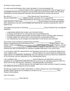 Free Eagle Scout Letter of Recommendation Document