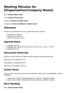 Free Meeting Minutes Document